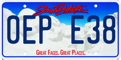 SD license plate 0EPE38