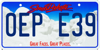 SD license plate 0EPE39