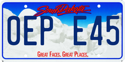 SD license plate 0EPE45