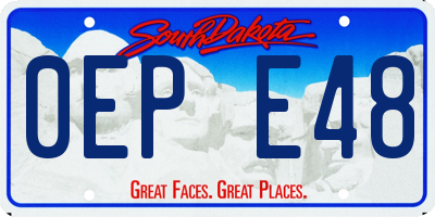 SD license plate 0EPE48