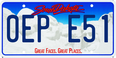 SD license plate 0EPE51