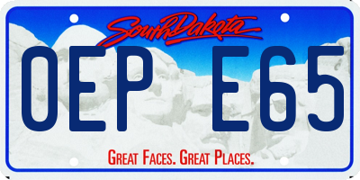SD license plate 0EPE65