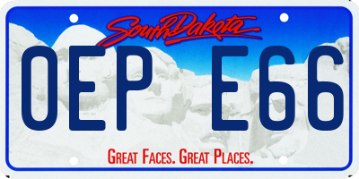 SD license plate 0EPE66