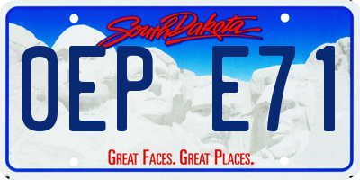 SD license plate 0EPE71