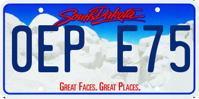 SD license plate 0EPE75