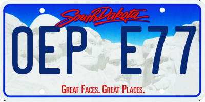 SD license plate 0EPE77