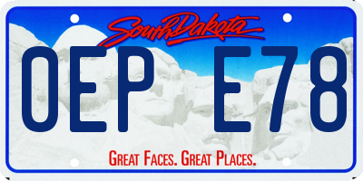 SD license plate 0EPE78