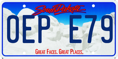 SD license plate 0EPE79