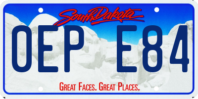 SD license plate 0EPE84