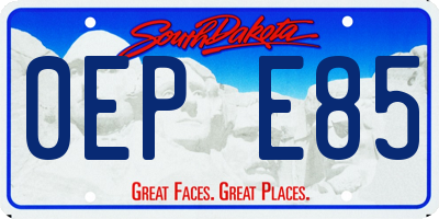 SD license plate 0EPE85