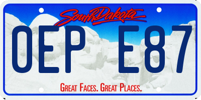 SD license plate 0EPE87