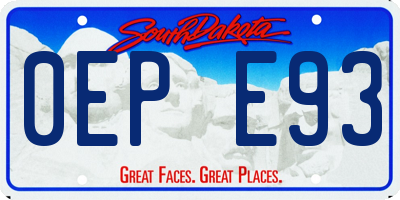 SD license plate 0EPE93
