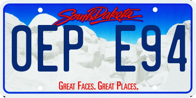 SD license plate 0EPE94