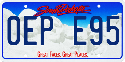SD license plate 0EPE95