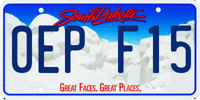SD license plate 0EPF15