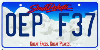 SD license plate 0EPF37