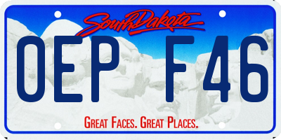 SD license plate 0EPF46