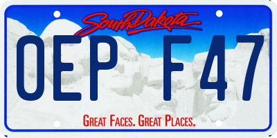 SD license plate 0EPF47