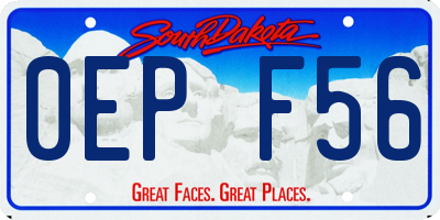 SD license plate 0EPF56