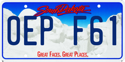 SD license plate 0EPF61