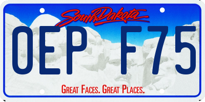 SD license plate 0EPF75