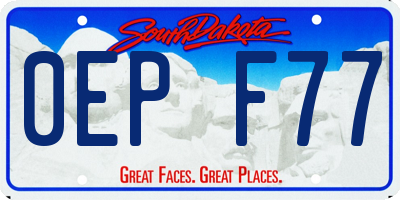 SD license plate 0EPF77