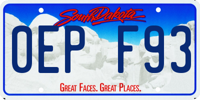 SD license plate 0EPF93