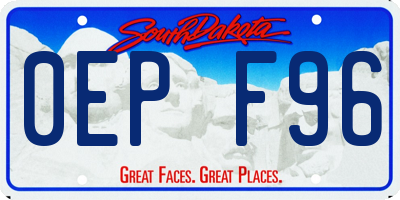SD license plate 0EPF96