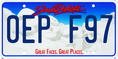 SD license plate 0EPF97