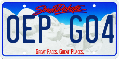SD license plate 0EPG04