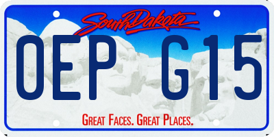 SD license plate 0EPG15