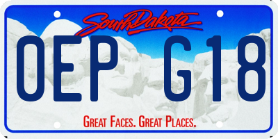 SD license plate 0EPG18