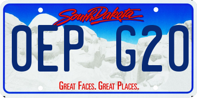 SD license plate 0EPG20