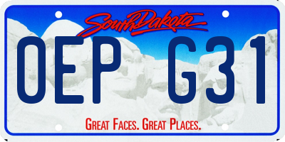 SD license plate 0EPG31