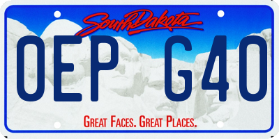 SD license plate 0EPG40