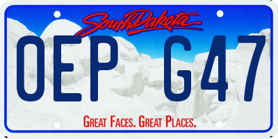 SD license plate 0EPG47
