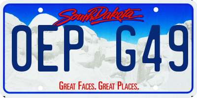 SD license plate 0EPG49