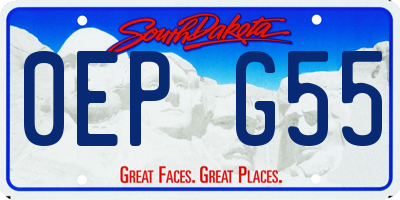 SD license plate 0EPG55