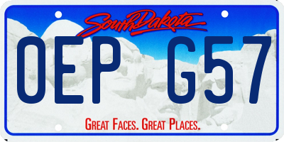 SD license plate 0EPG57