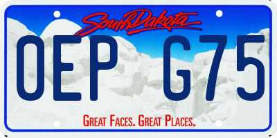 SD license plate 0EPG75