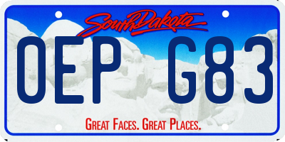 SD license plate 0EPG83