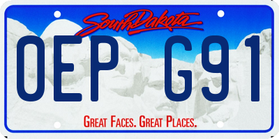SD license plate 0EPG91
