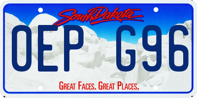 SD license plate 0EPG96
