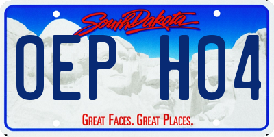 SD license plate 0EPH04