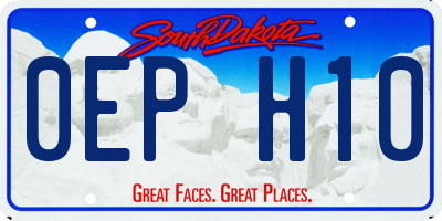 SD license plate 0EPH10