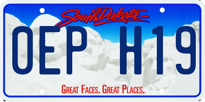 SD license plate 0EPH19