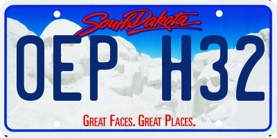 SD license plate 0EPH32