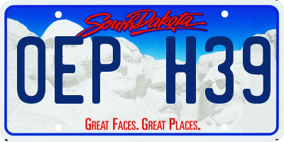 SD license plate 0EPH39