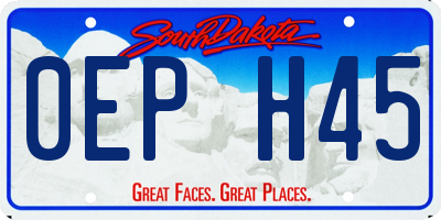 SD license plate 0EPH45