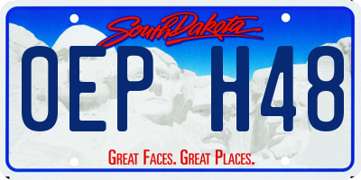 SD license plate 0EPH48
